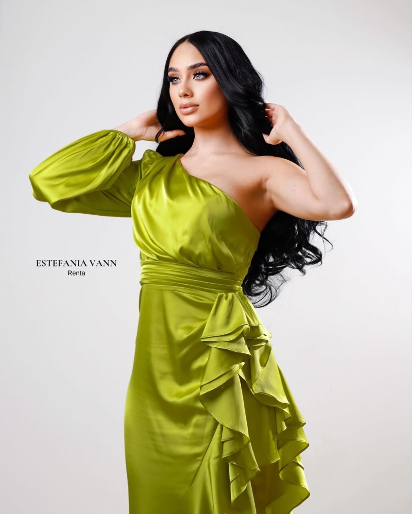 Yellow green dress